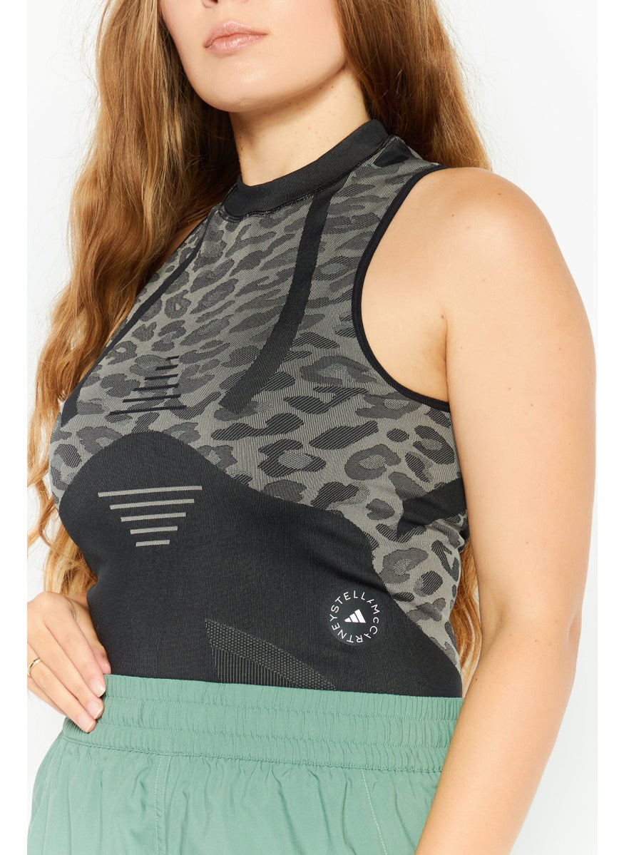 Women Sportswear Fit Sleeveless Training Top, Black
