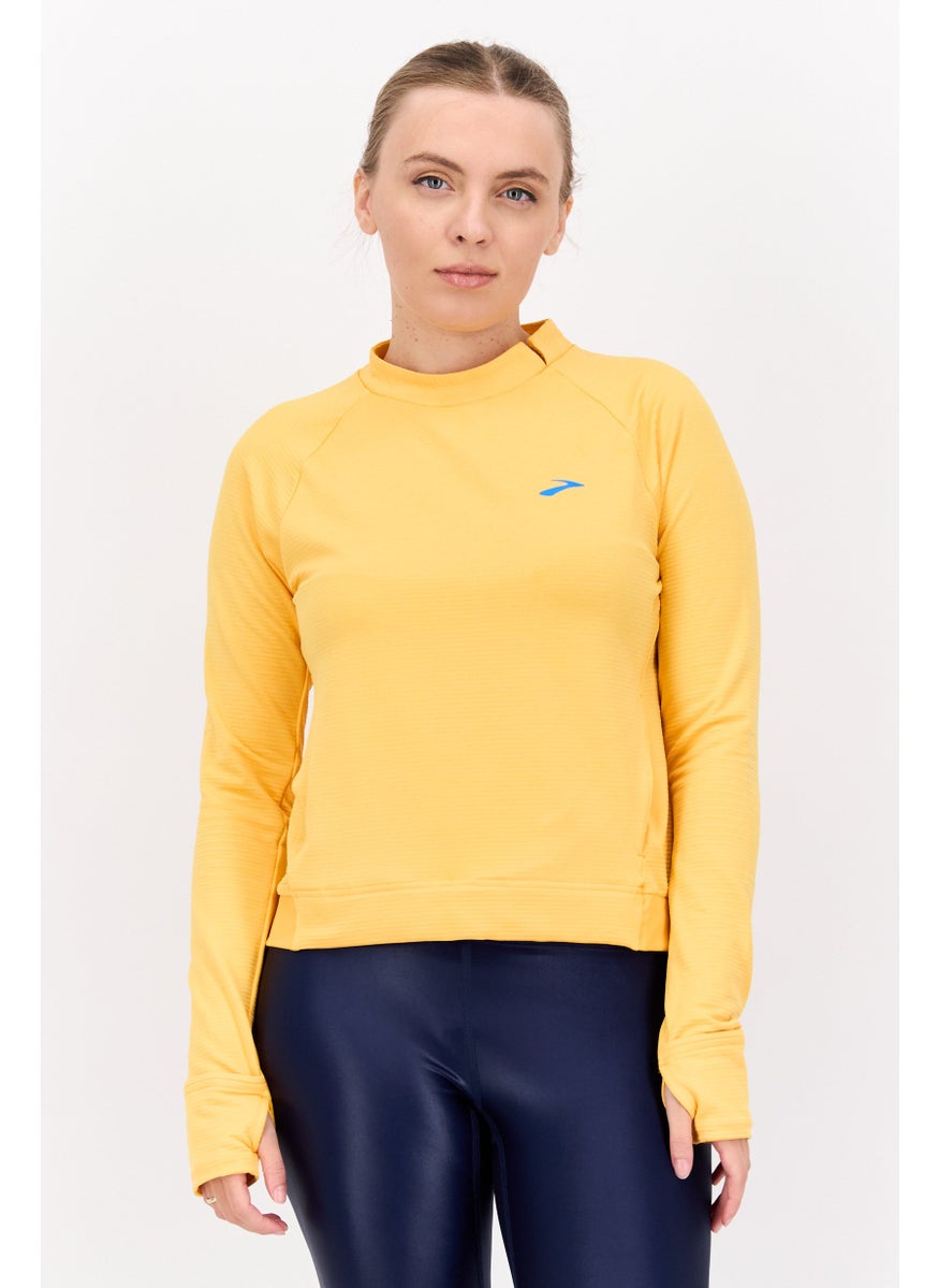 Women Sportswear Fit Long Sleeve Training Top, Yellow