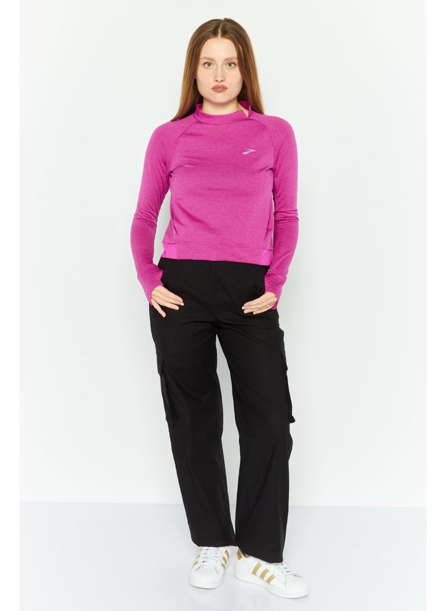 Women Sportswear Fit Long Sleeve Training Top, Purple