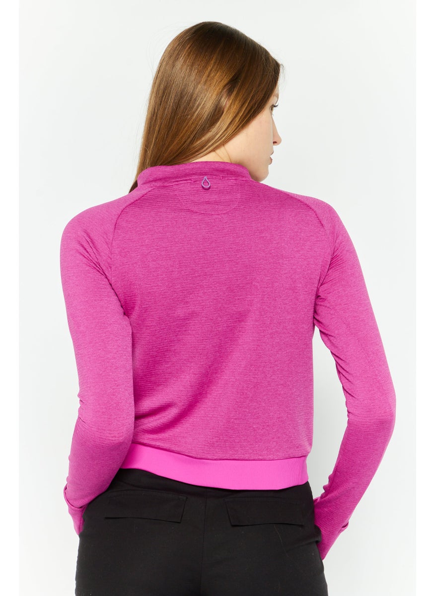 Women Sportswear Fit Long Sleeve Training Top, Purple