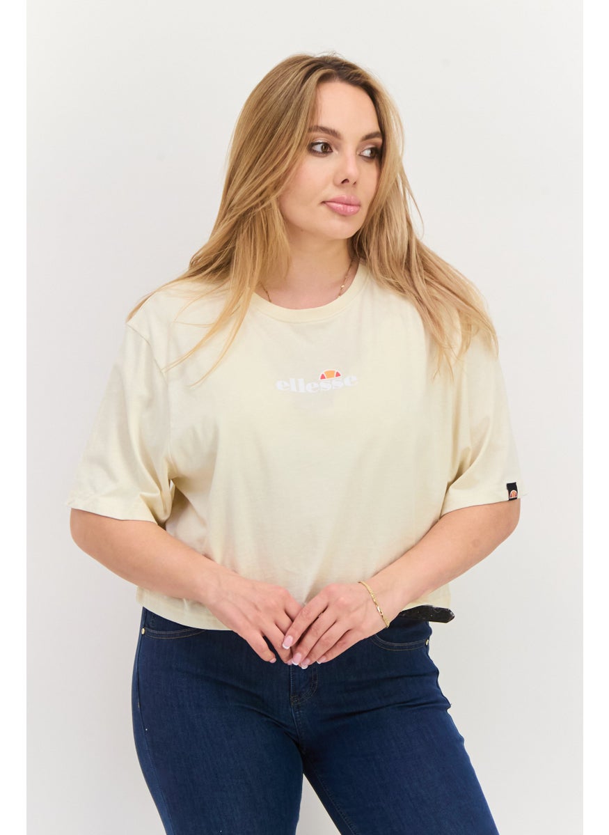 Women Sportswear Fit Short Sleeve Outdoor Top, Off-White
