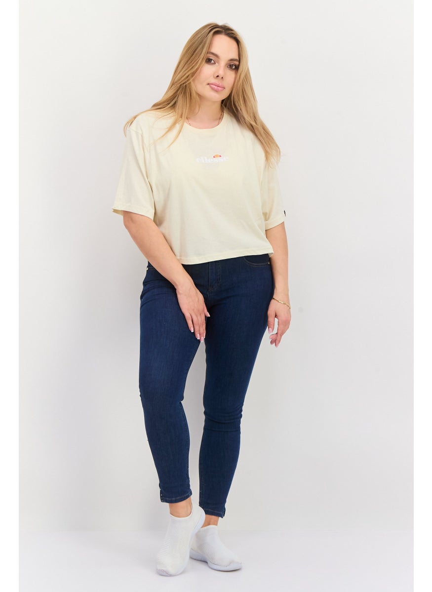 Women Sportswear Fit Short Sleeve Outdoor Top, Off-White