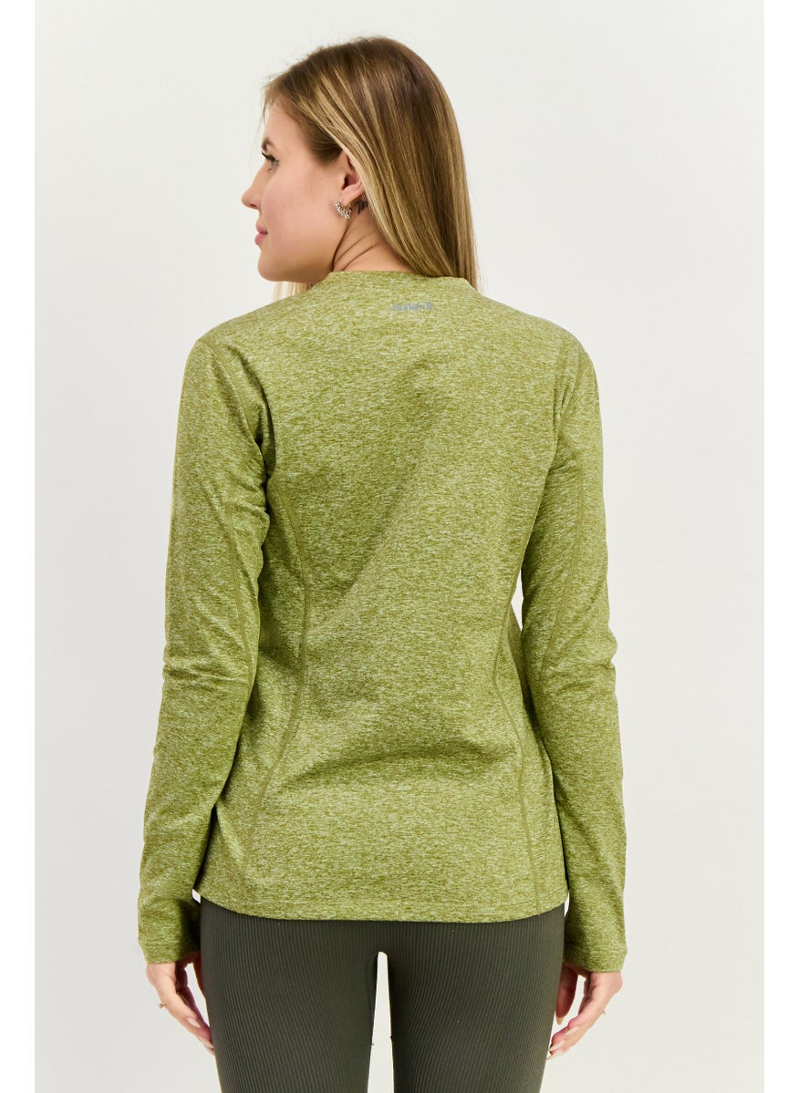 Women Sportswear Fit Long Sleeve Training Top, Olive