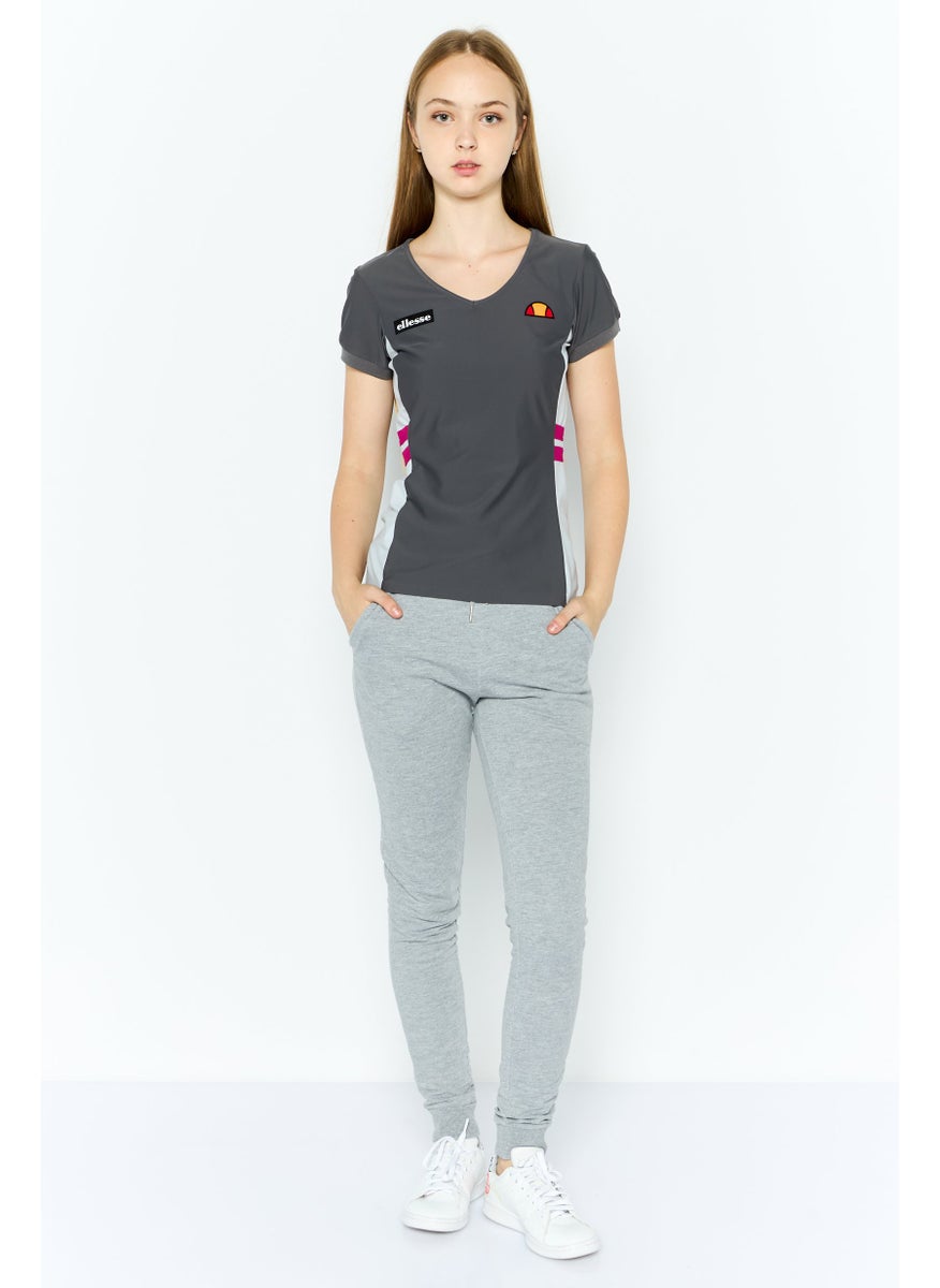 Women Sportswear Fit Short Sleeve Training Top, Grey