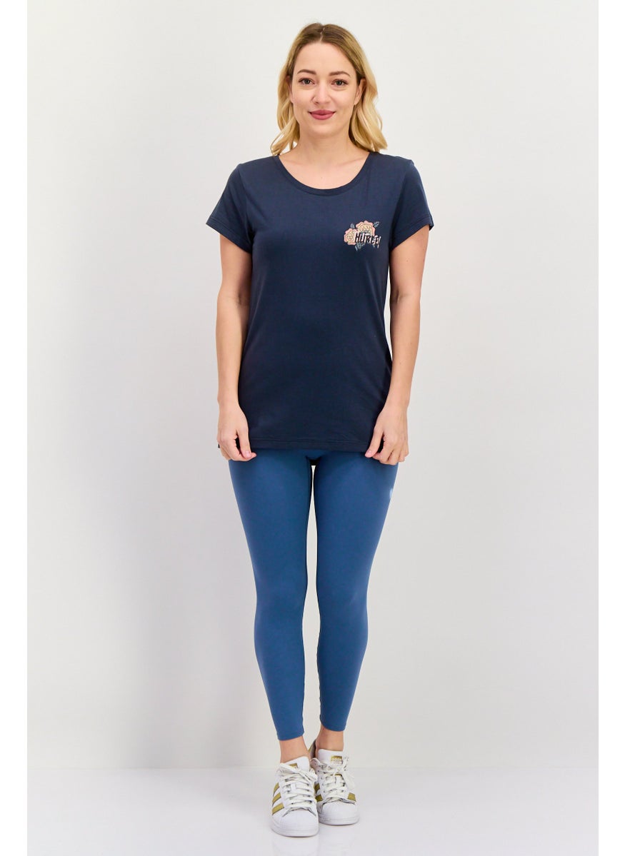 Women Sportswear Fit Short Sleeves Outdoor T-Shirt, Graphite