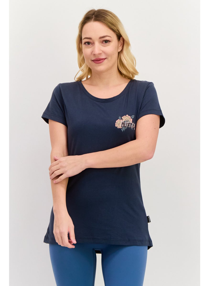 Women Sportswear Fit Short Sleeves Outdoor T-Shirt, Graphite