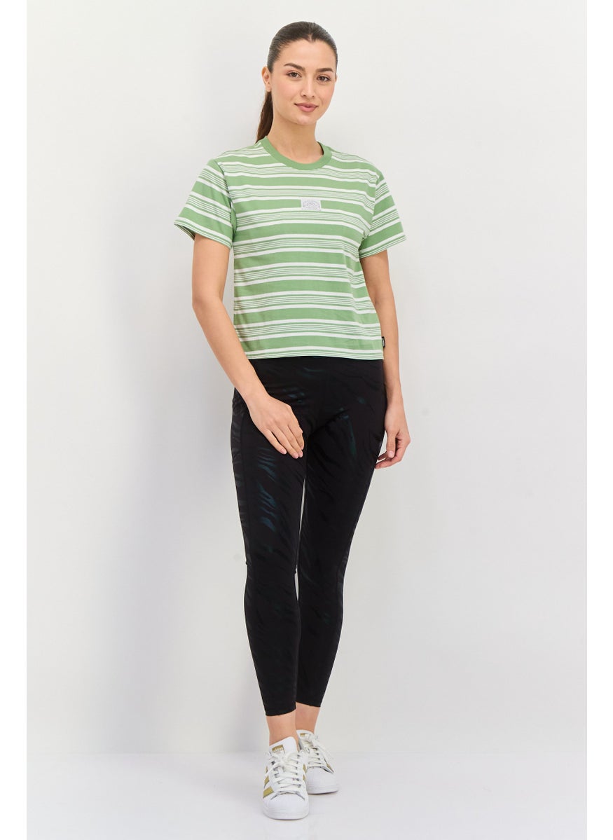 Women Sportswear Fit Short Sleeve Outdoor T-shirts, Green