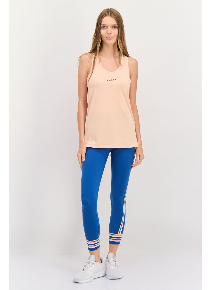 Women Sportswear Fit Sleeveless Training Top, Orange