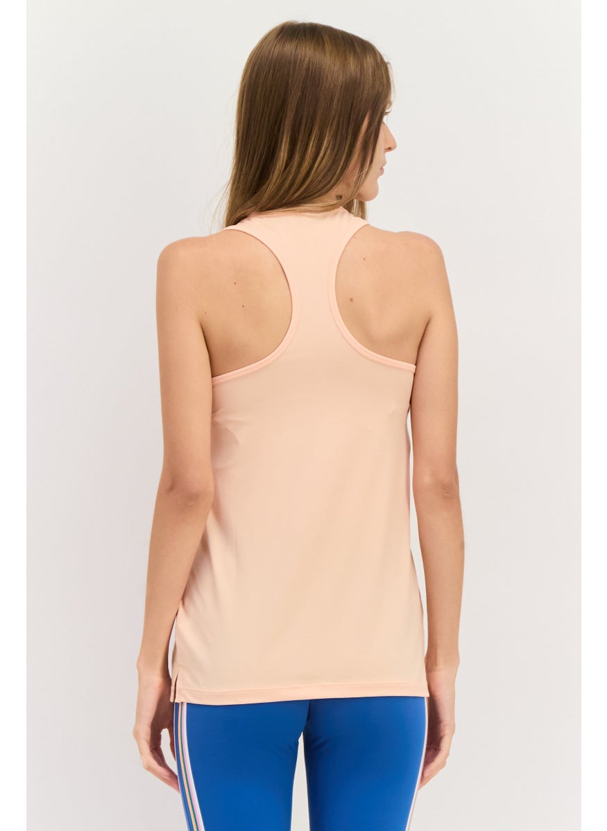 Women Sportswear Fit Sleeveless Training Top, Orange