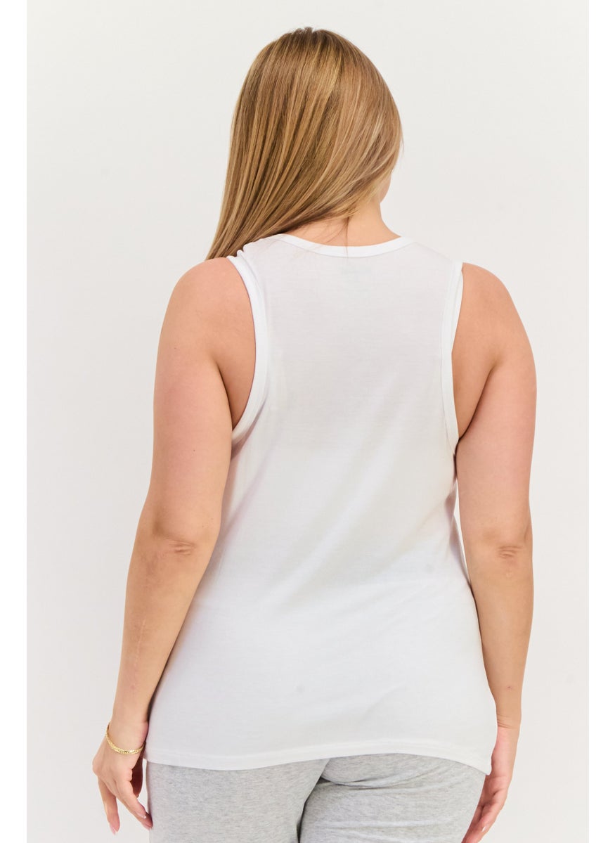 Women Sportswear Fit Sleeveless Training Top, White