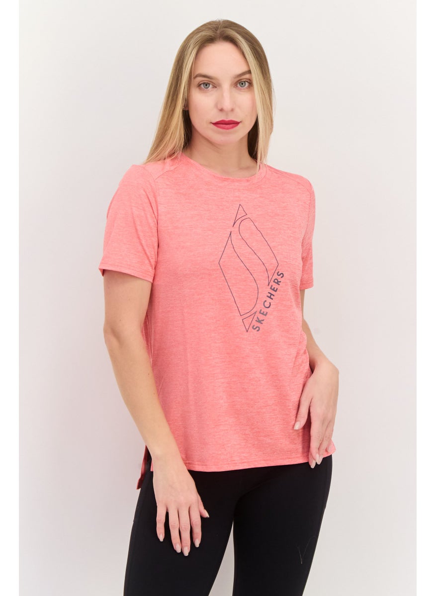 Women Sportswear Fit Short Sleeve Training T-Shirt, Coral