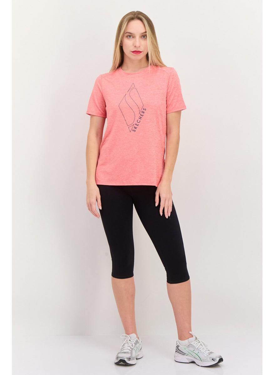 Women Sportswear Fit Short Sleeve Training T-Shirt, Coral