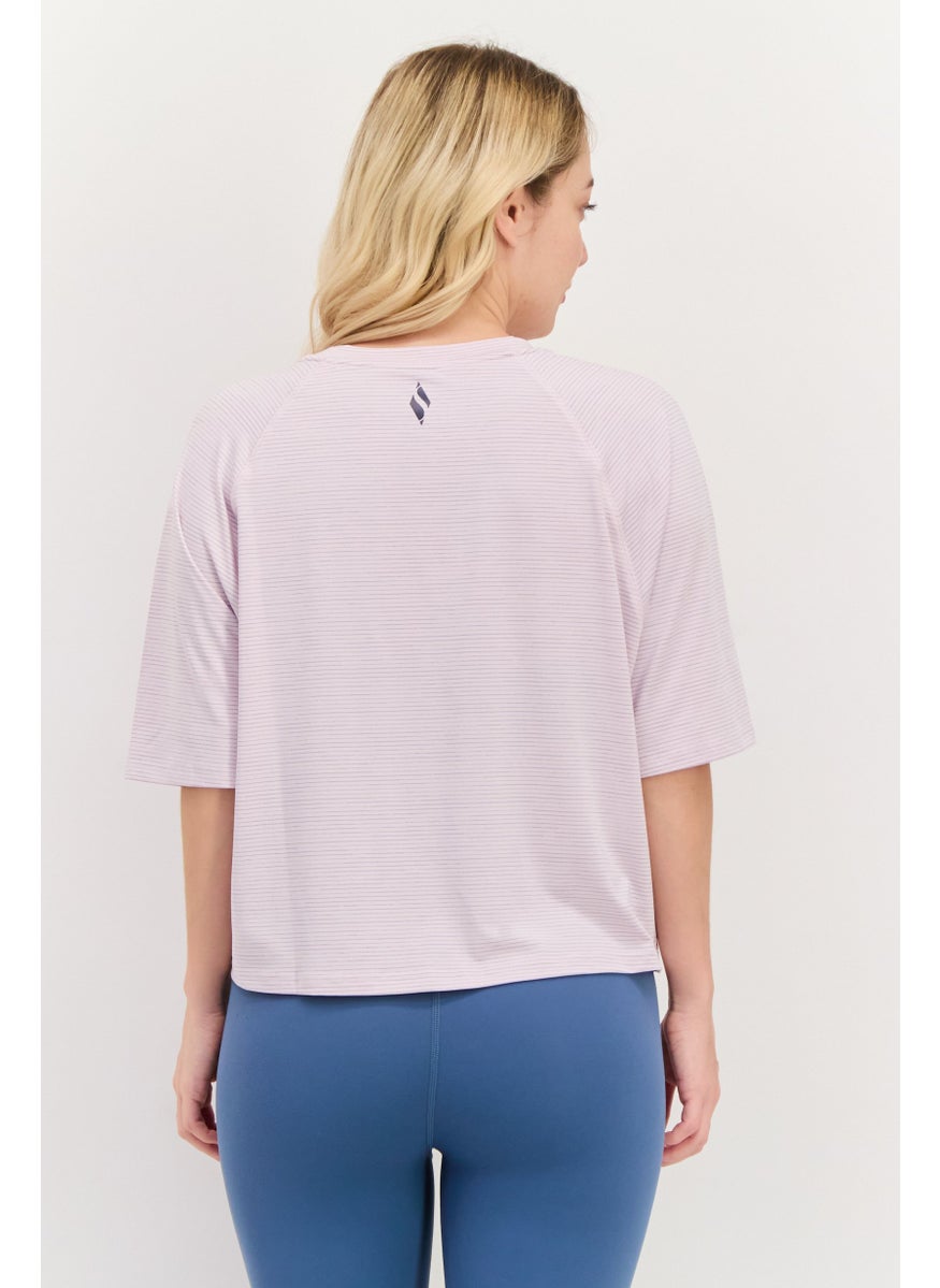 Women Sportswear Fit Short Sleeve Training Top, Lilac