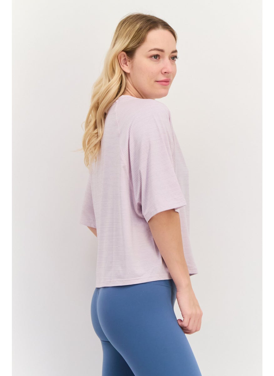 Women Sportswear Fit Short Sleeve Training Top, Lilac