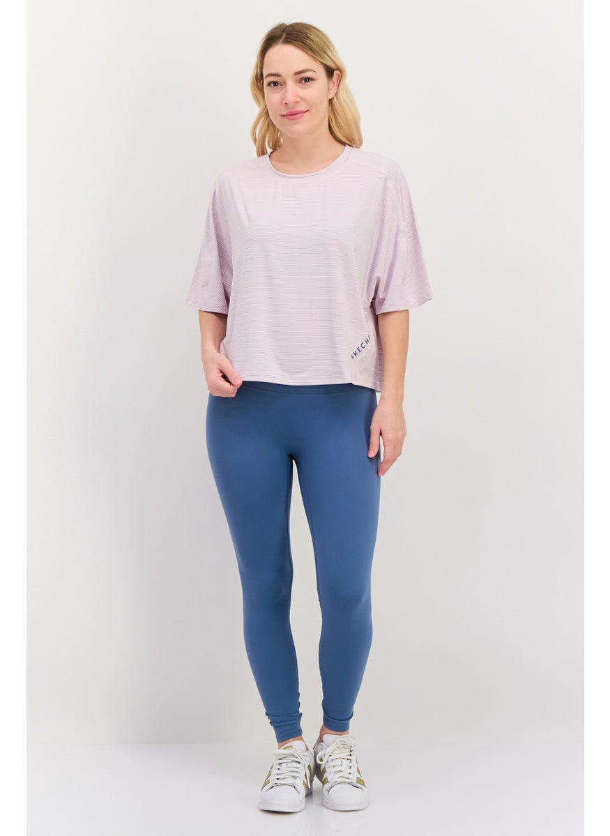Women Sportswear Fit Short Sleeve Training Top, Lilac