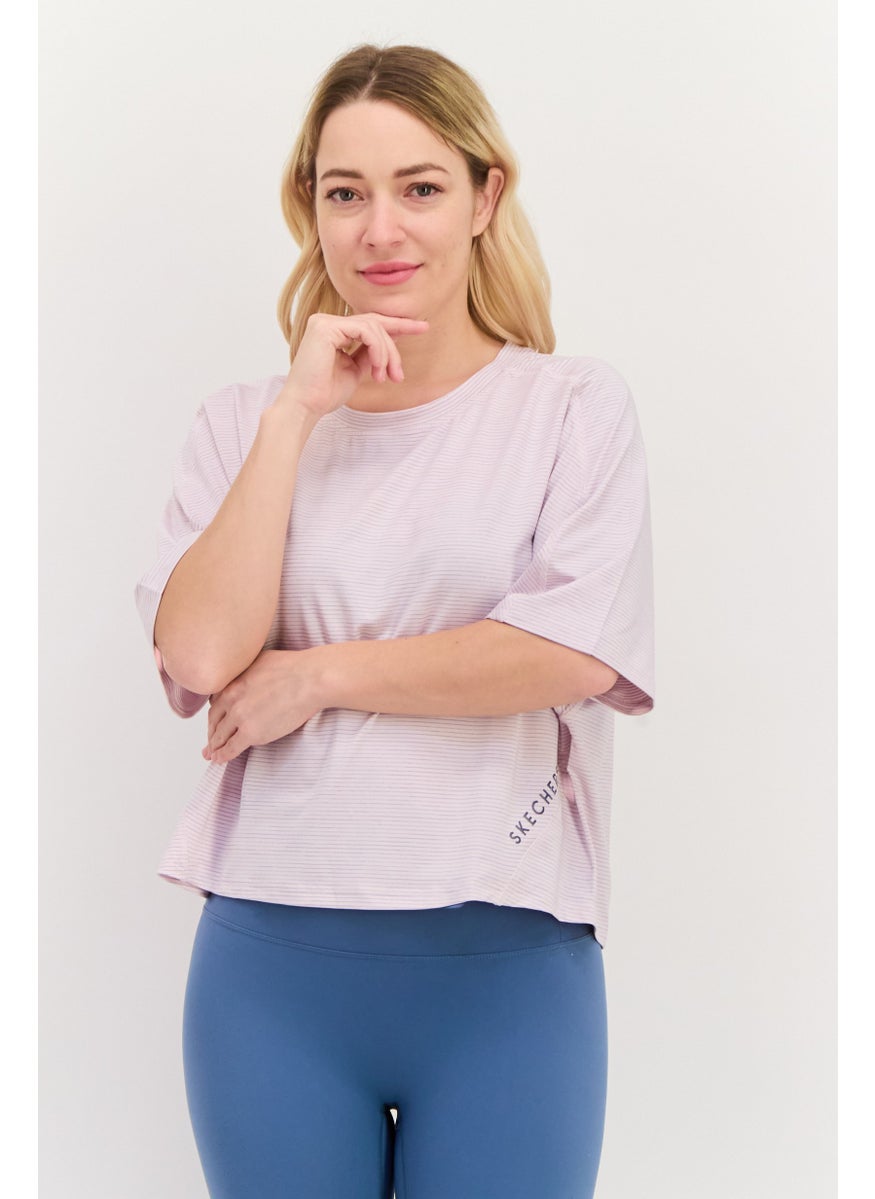 Women Sportswear Fit Short Sleeve Training Top, Lilac