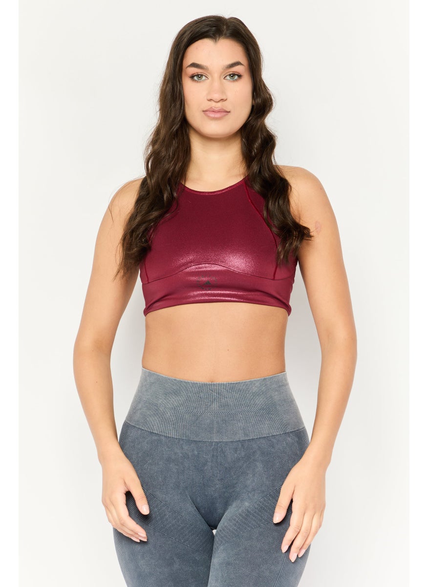 Women Sportswear Fit Sleeveless Training Tops, Maroon