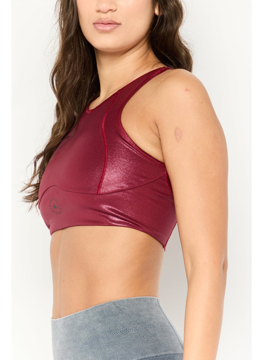 Women Sportswear Fit Sleeveless Training Tops, Maroon