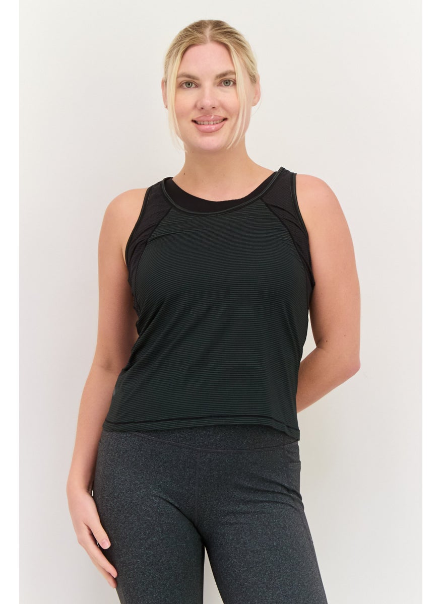 Women Sportswear Fit Sleeveless Training Top, Charcoal