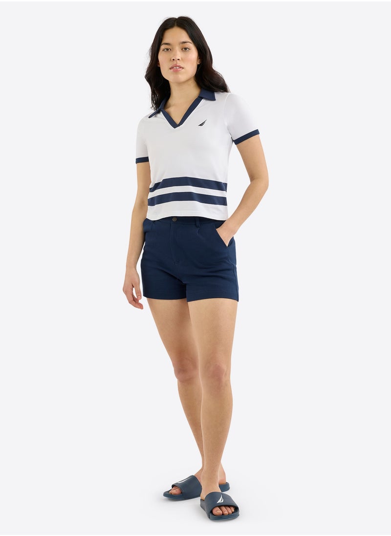 Contrast Striped Regular Fit Cotton Blend Polo Shirt