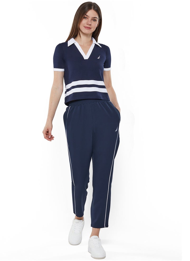 Contrast Striped Regular Fit Cotton Blend Polo Shirt