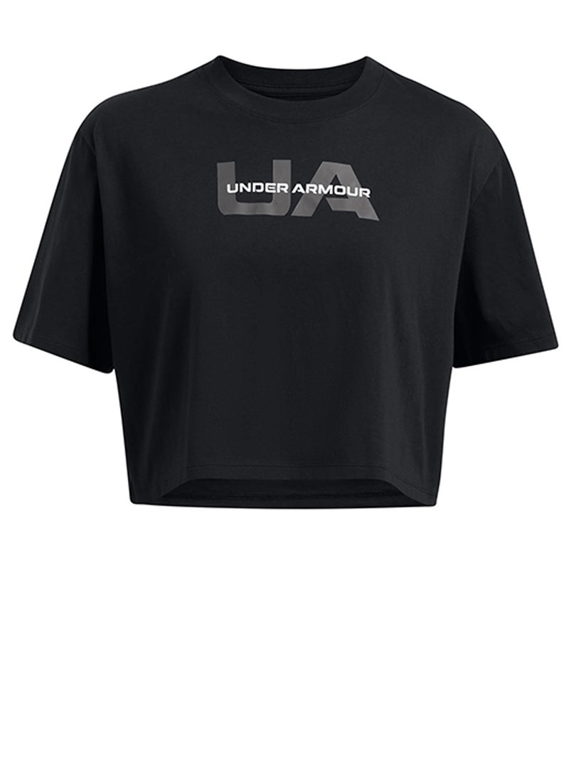 Boxy Crop Branded T-shirt