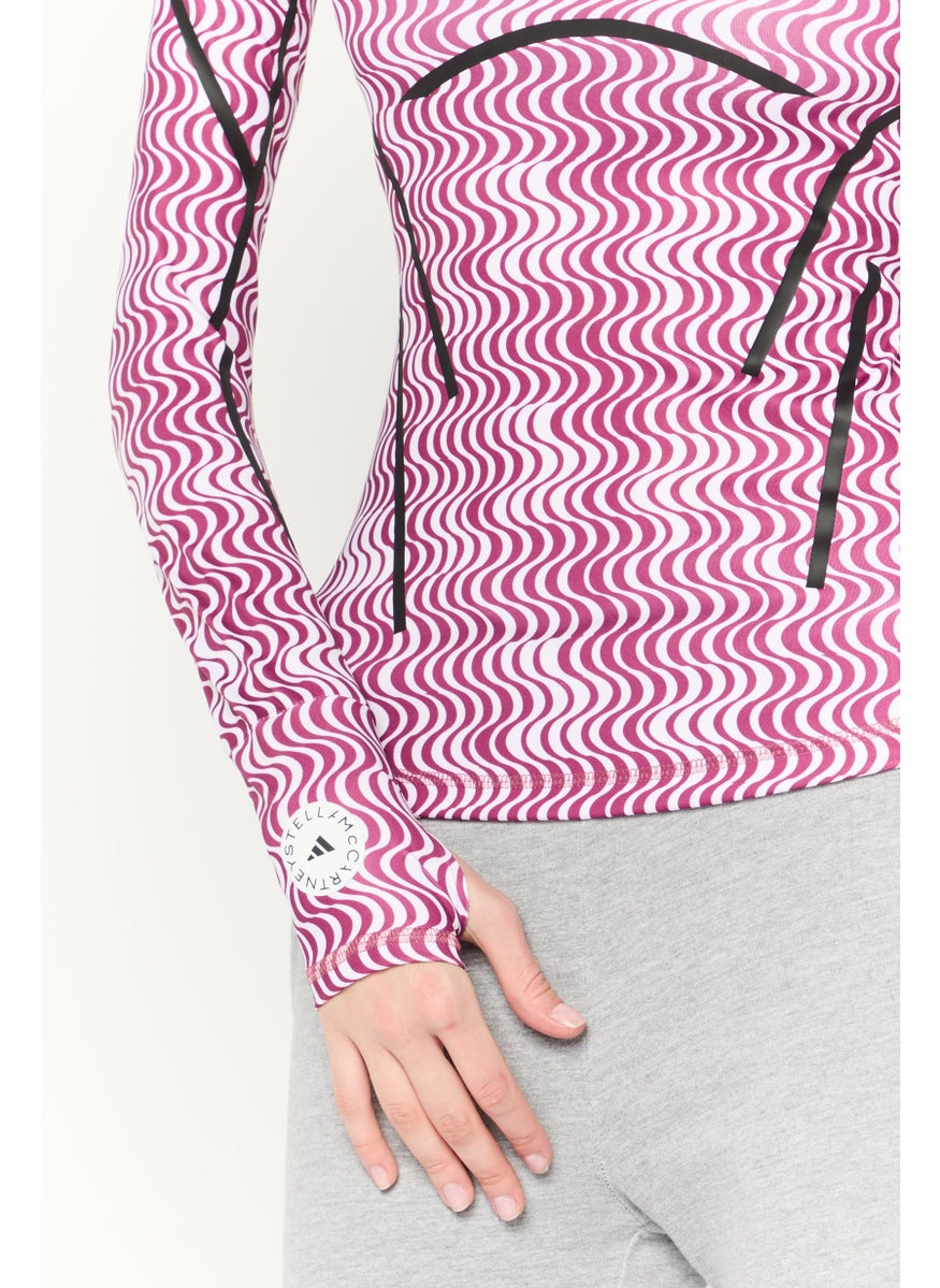 Women Sportswear  Fit Long Sleeves Training Top, Burgundy