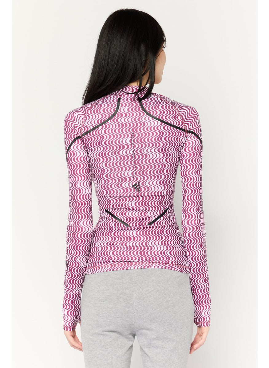 Women Sportswear  Fit Long Sleeves Training Top, Burgundy