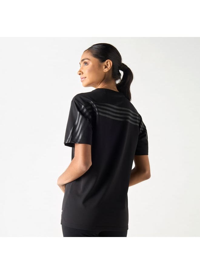 Kappa Logo Print T-Shirt with Short Sleeves