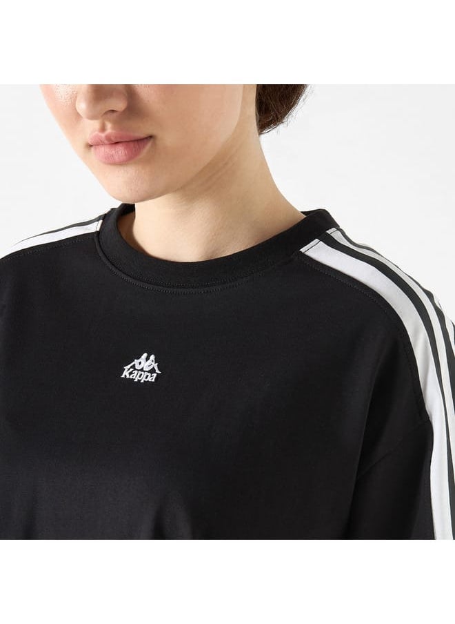 Kappa Logo Embroidered T-shirt with Crew Neck and Short Sleeves