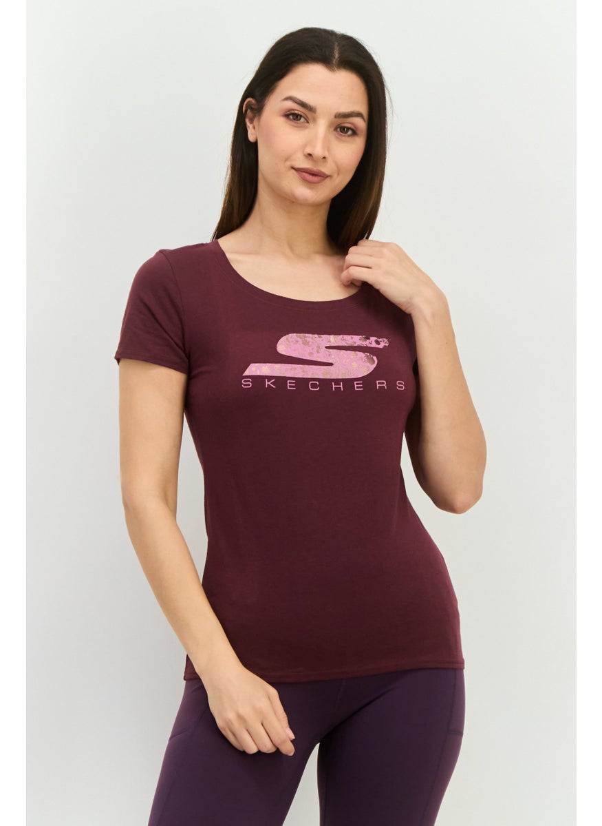 Women Sportswear Fit Short Sleeve Outdoor Top, Mauve