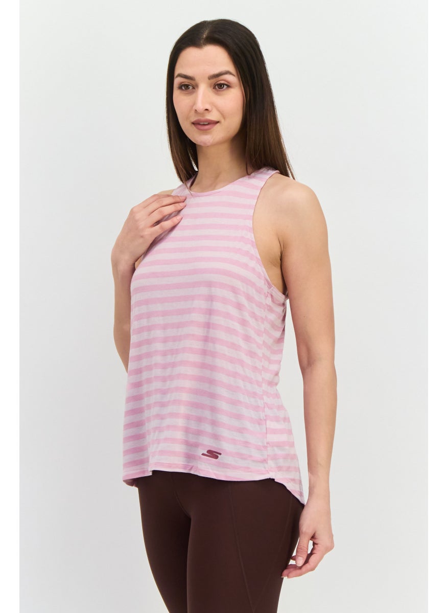 Women Sportswear Fit Short Sleeve Outdoor Tank Top, Pink