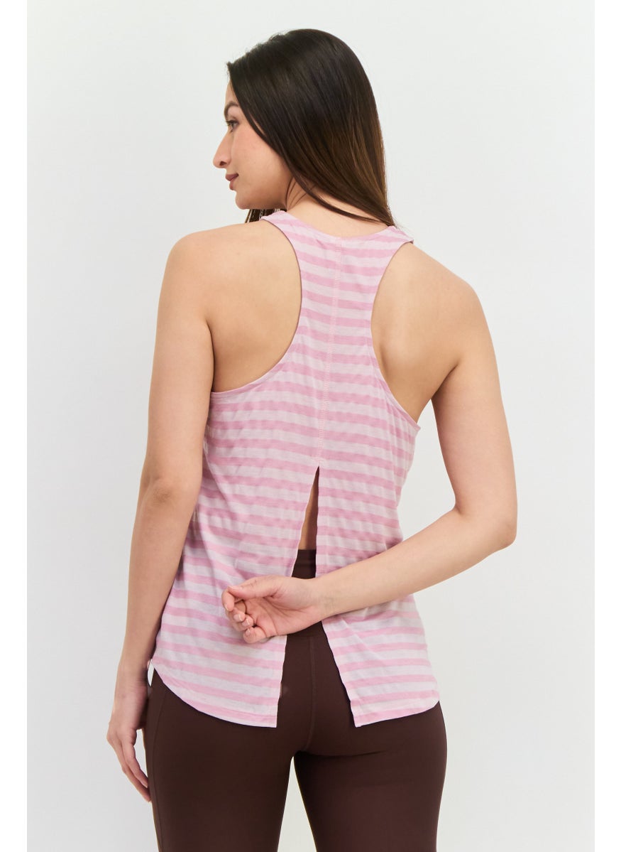 Women Sportswear Fit Short Sleeve Outdoor Tank Top, Pink