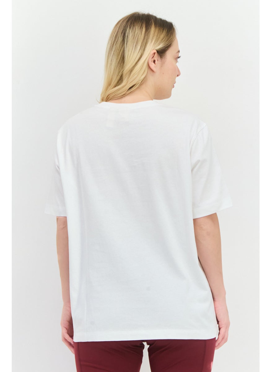 Women Regular Fit Short Sleeves Outdoor Top, White
