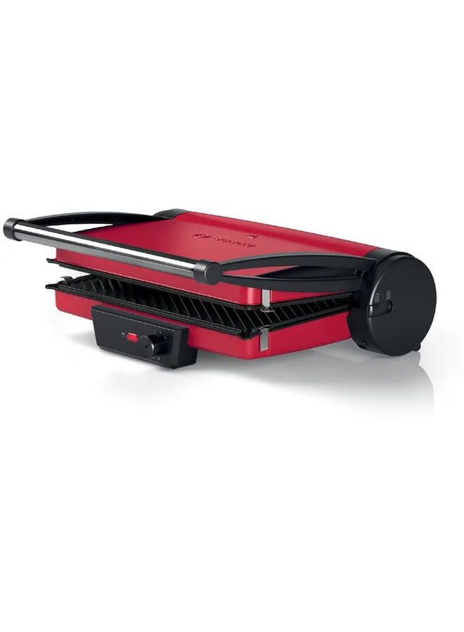 Electric Contact Toaster Grill Steel Body 2000 W TCG4104GB Red