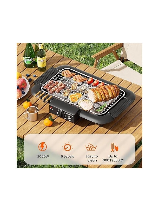 Electric Barbeque Grill Electronic PAN with Power Indicator Light - BBQ Grill Tandoori Maker