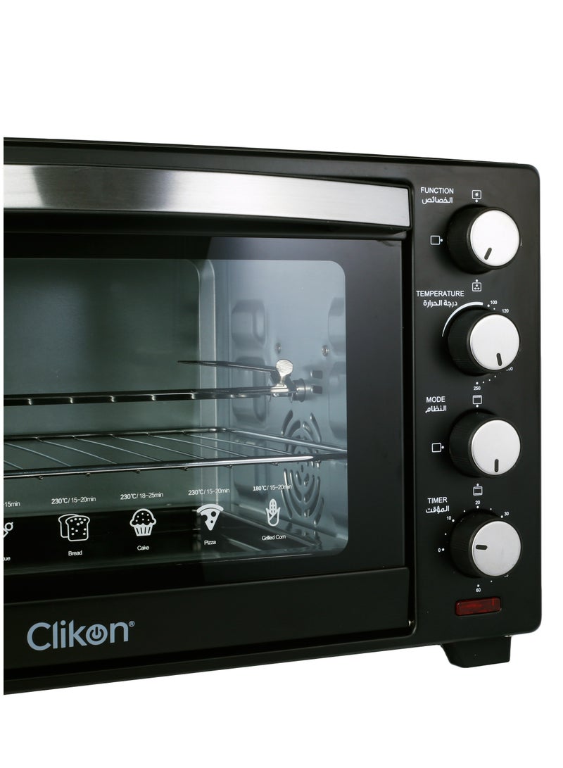 Uses Convection Heating for Faster Cooking Variable Temperature Control (150-2500C) 30 L 1600 W CK4312-M Black