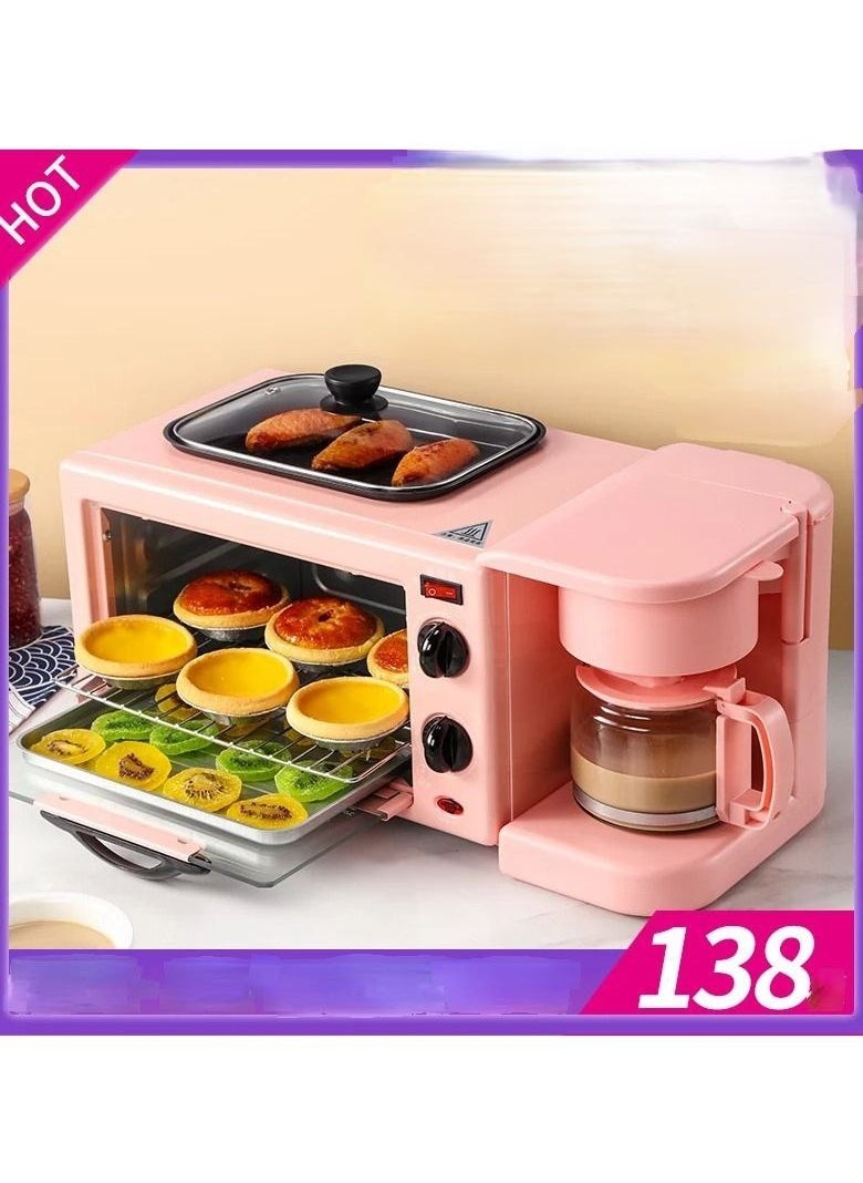 Multifunctional Three In One Breakfast Machine Household Toaster Hot Milk Coffee Maker 9L Oven