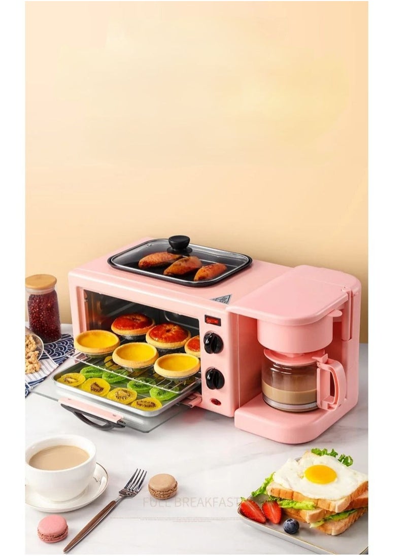 Multifunctional Three In One Breakfast Machine Household Toaster Hot Milk Coffee Maker 9L Oven