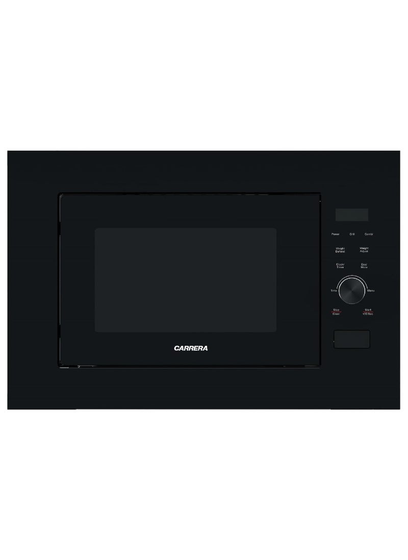 Carrera Built-in Microwave – 900W Power Output, 25L Capacity, Microwave + Grill Function, Stainless Steel Cavity, Defrost, Child Lock, Digital Timer