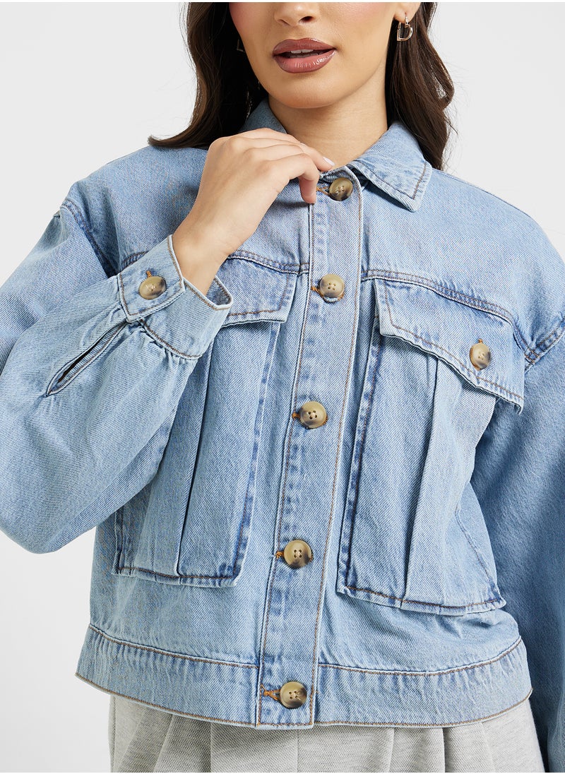 Pocket Detail Denim Jacket