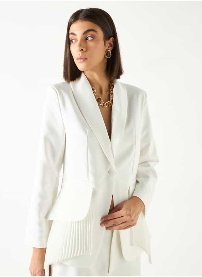 2Xtremz Shawl Lapel Blazer with Pleated Accent