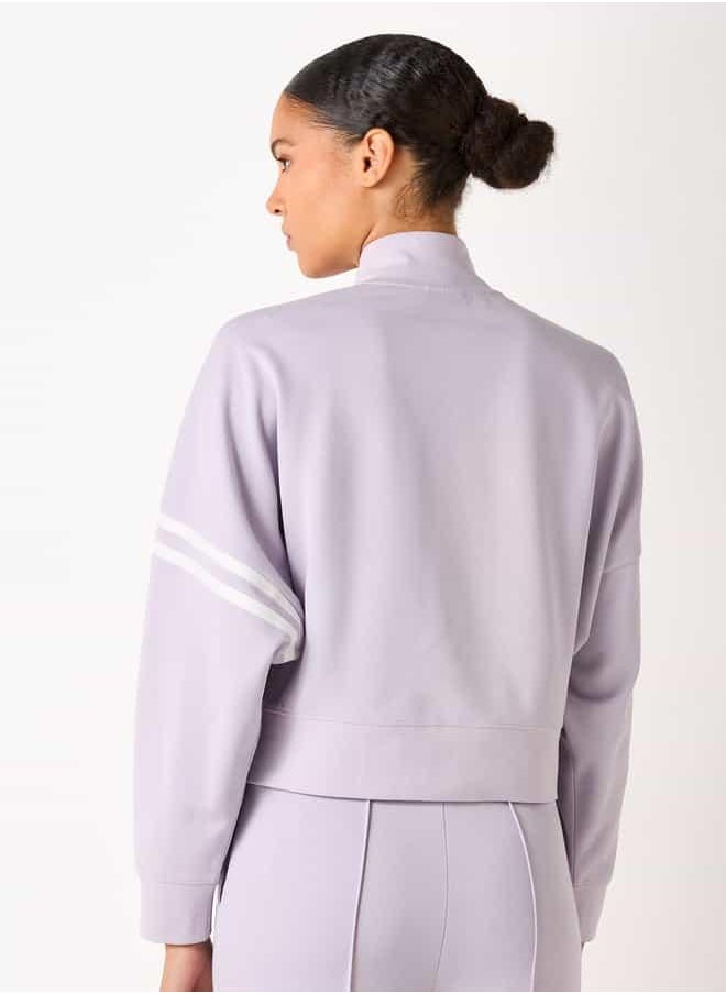 Kappa Striped Jacket with Zip Closure and Long Sleeves