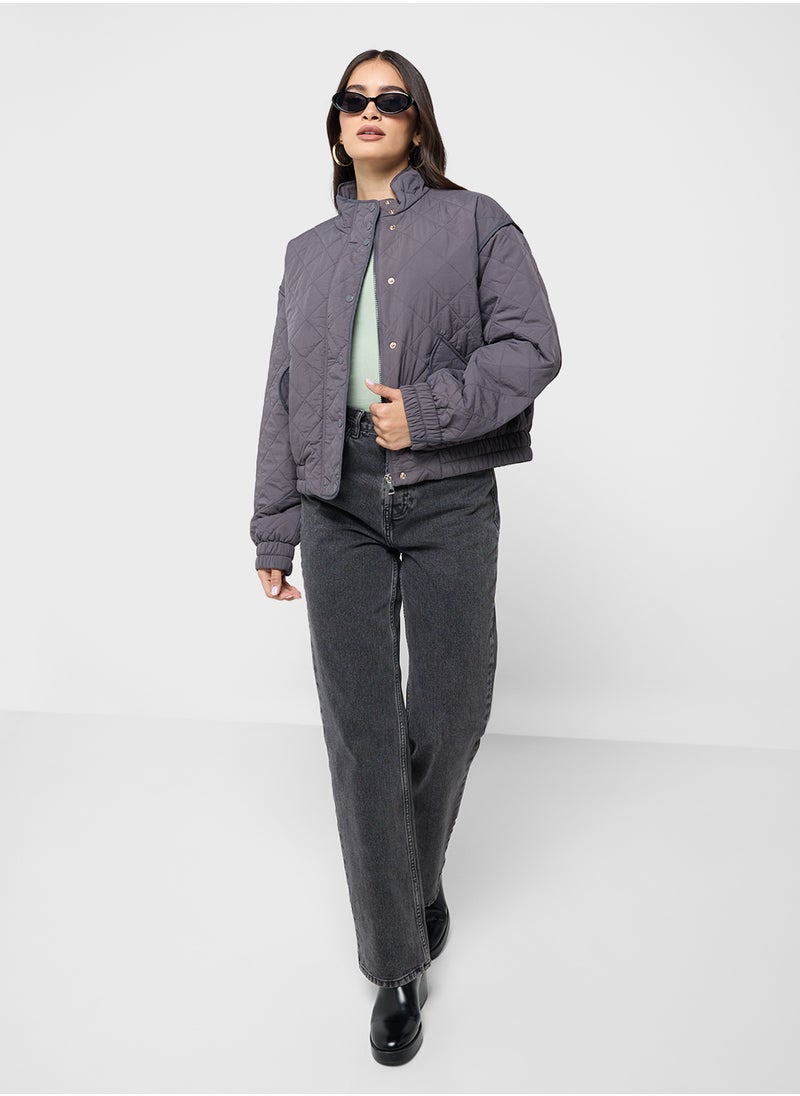 Pocket Detailed Quilted Jacket