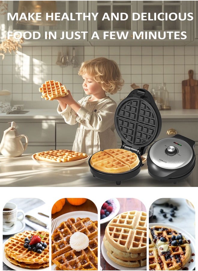 Electric Waffle Maker,750W Waffle Machine,Non Stick Plates & Adjustable Temperature Control,SK-08039