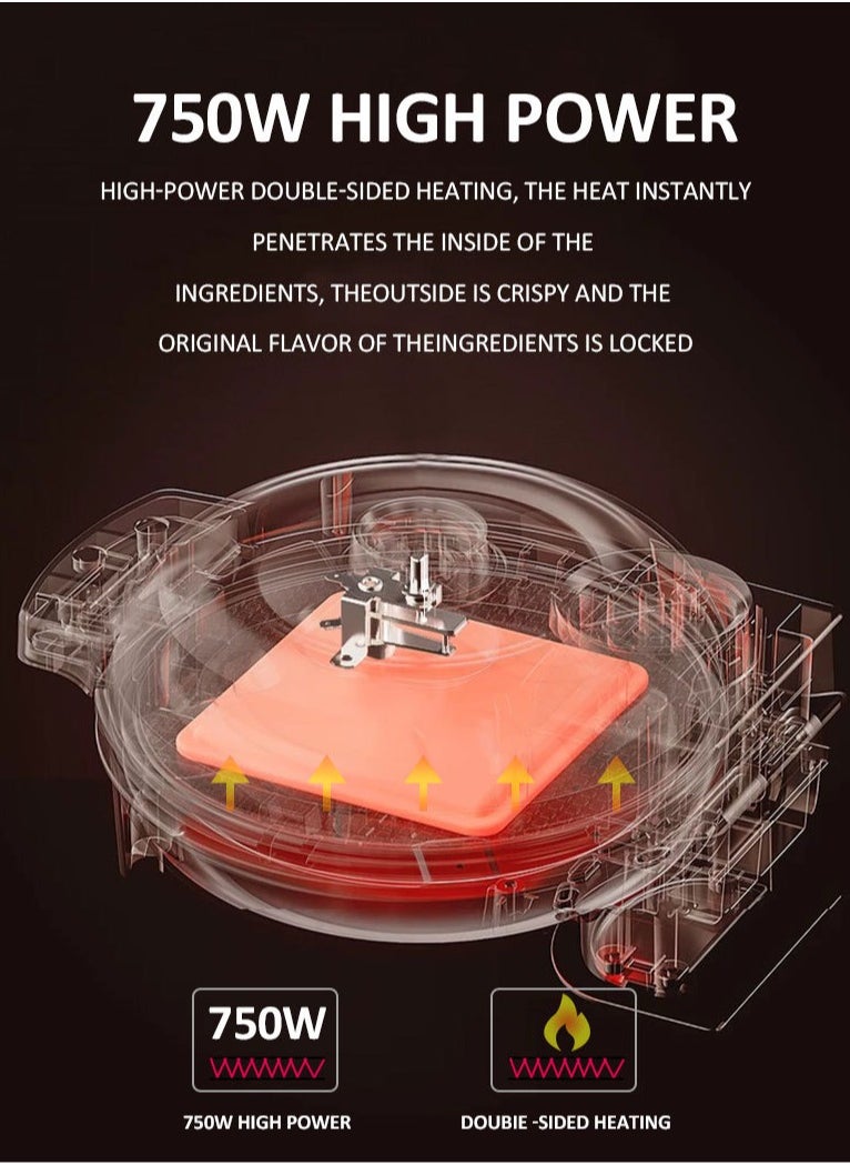 Electric Waffle Maker,750W Waffle Machine,Non Stick Plates & Adjustable Temperature Control,SK-08039