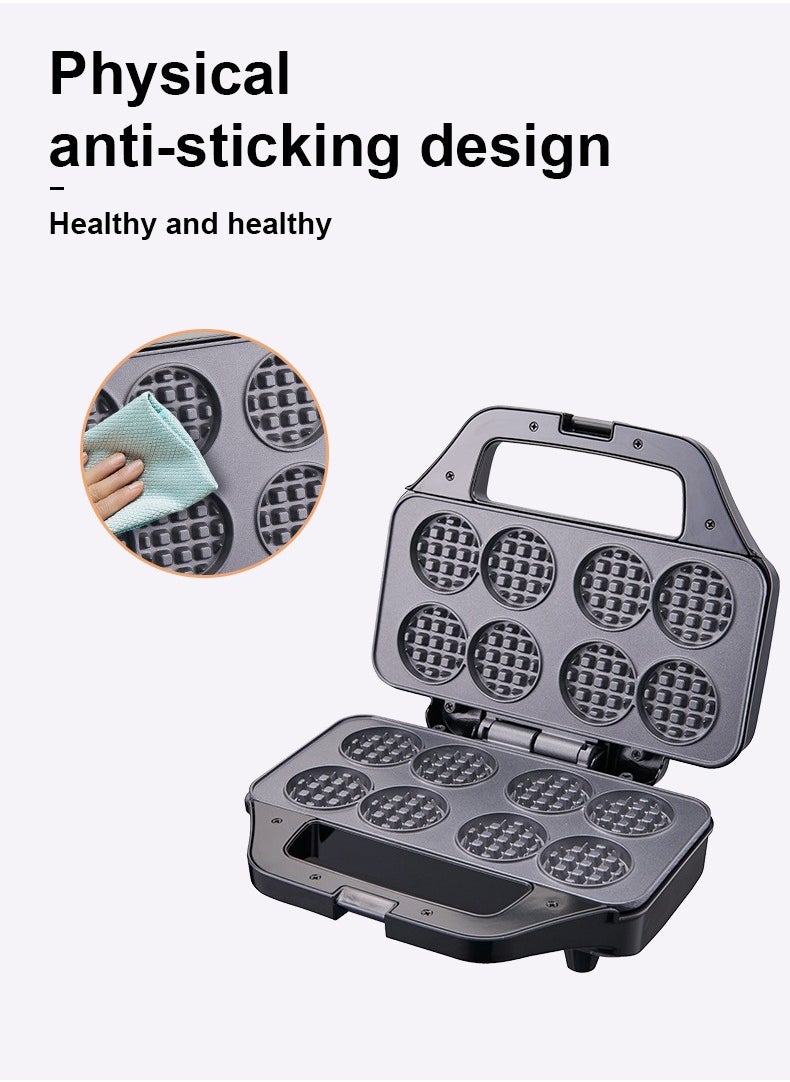 Electric Waffle Maker,850W 8 Slice Non Stick Teflon plates & Adjustable Temperature Control,SK-08085