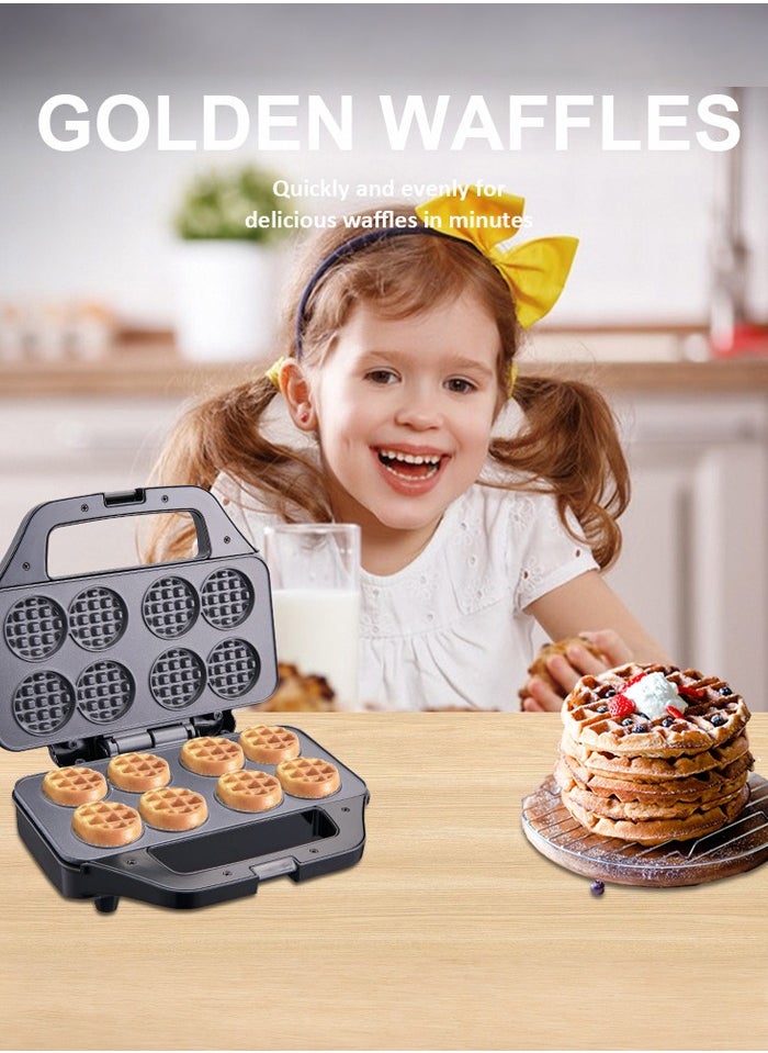 Electric Waffle Maker,850W 8 Slice Non Stick Teflon plates & Adjustable Temperature Control,SK-08085