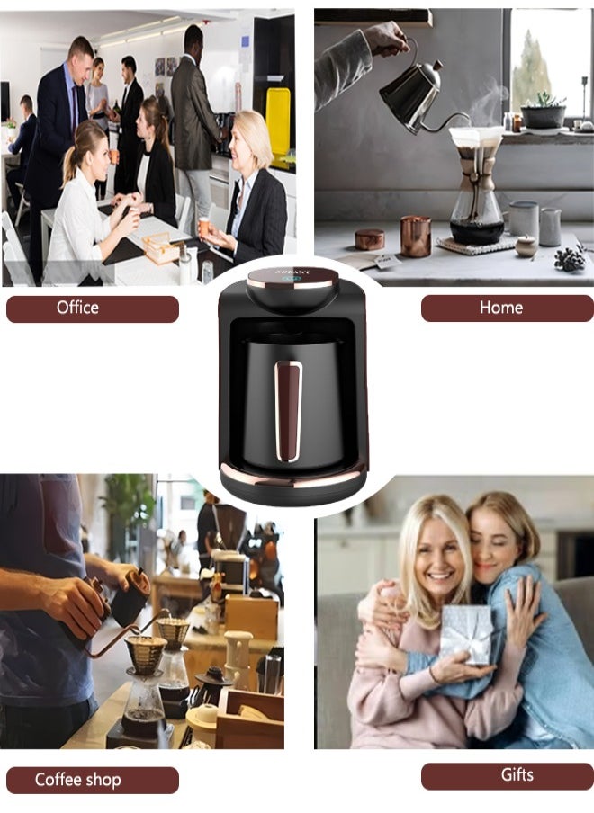 Turkish Coffee Maker,Electric Coffee Pot,Coffee Making Machine 4Cups, for Home and Office 250ml, 550W