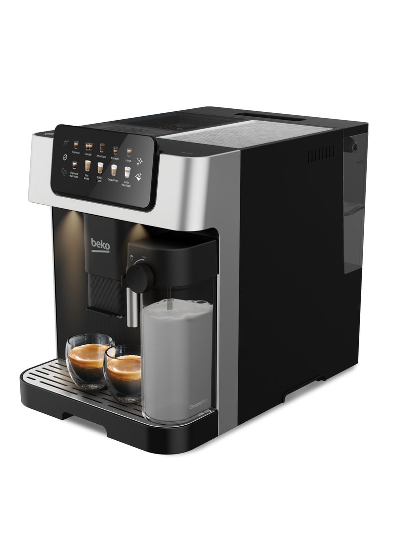 Espresso Machine (19 Bar) - Prepare 13 Types Of Beverages, Including Cappuccino, Latte, And Espresso, With Just One Touch - 2 L 1350 W CEG 7304 X Black